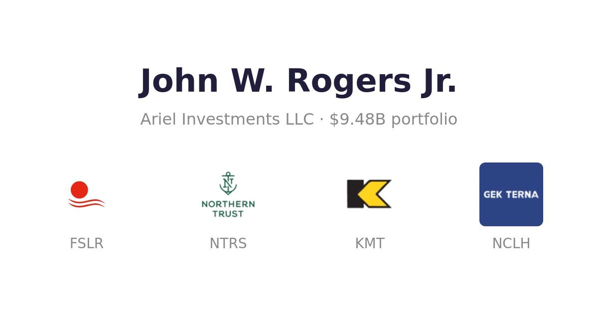 9 Billion John W. Rogers Jr. Portfolio / Ariel Investments LLC