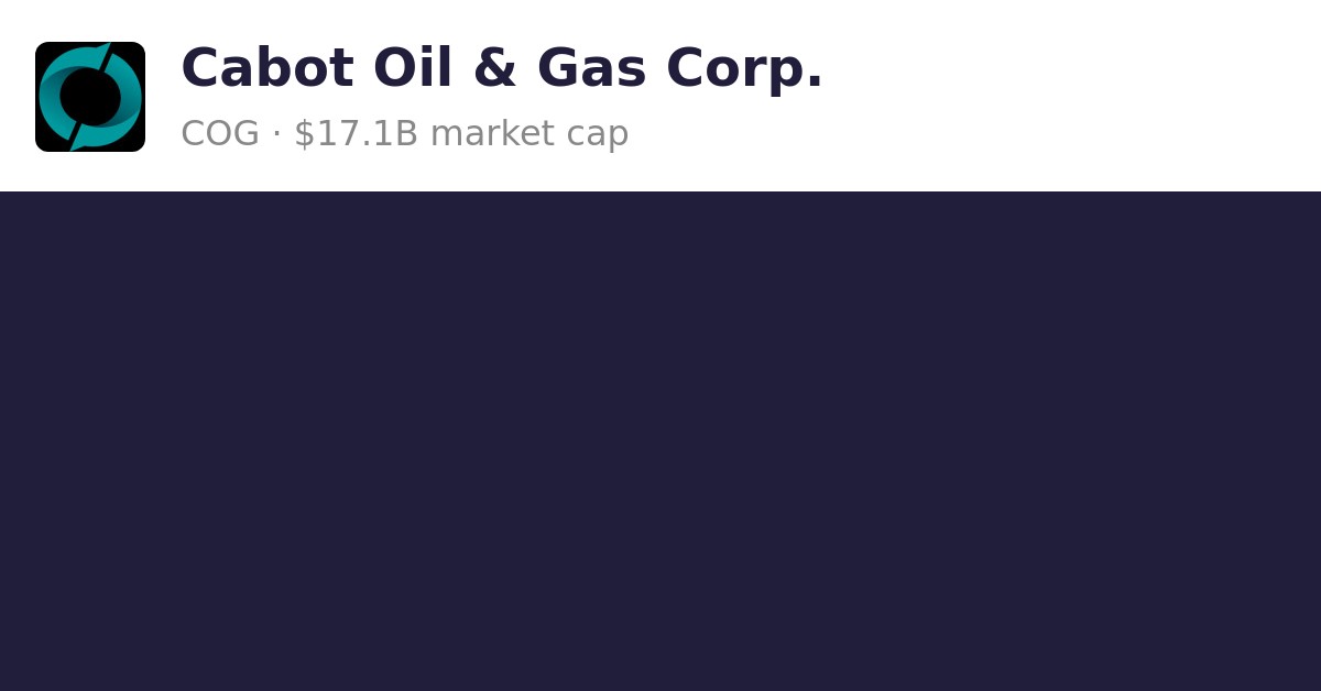 Cabot Oil & Gas (COG) Finance information